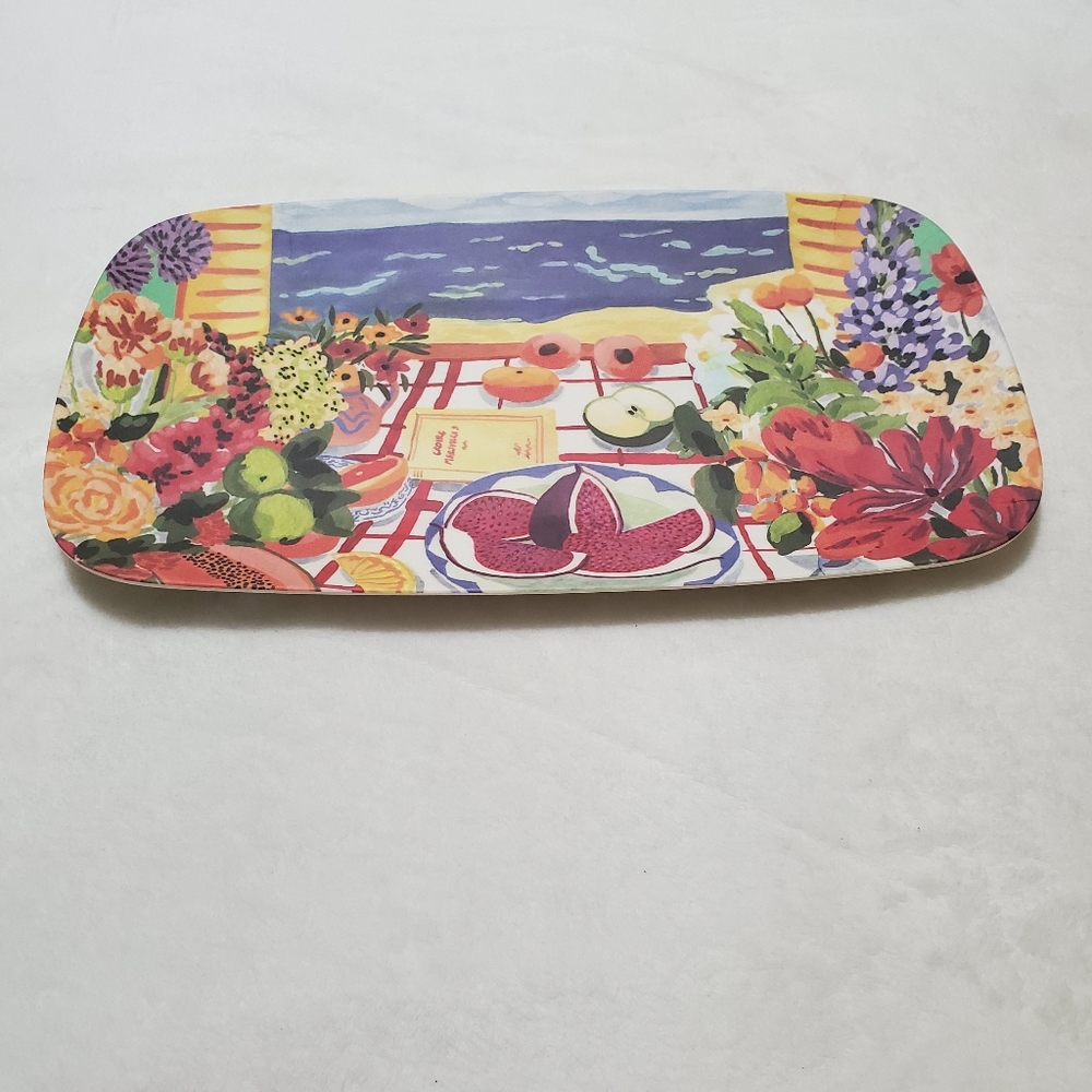 Anthro New Market Bamboo Melamine Serving Platter